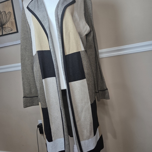 JONES STUDIO b Evan Picone Woman's Blush Pink Open Front Cardigan Sweater Size M - Picture 9 of 9